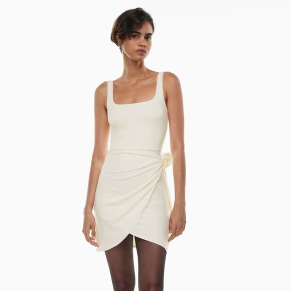 Aritzia Wilfred Saturn Mini Wrap Jersey Dress Size M - Picture 1 of 7